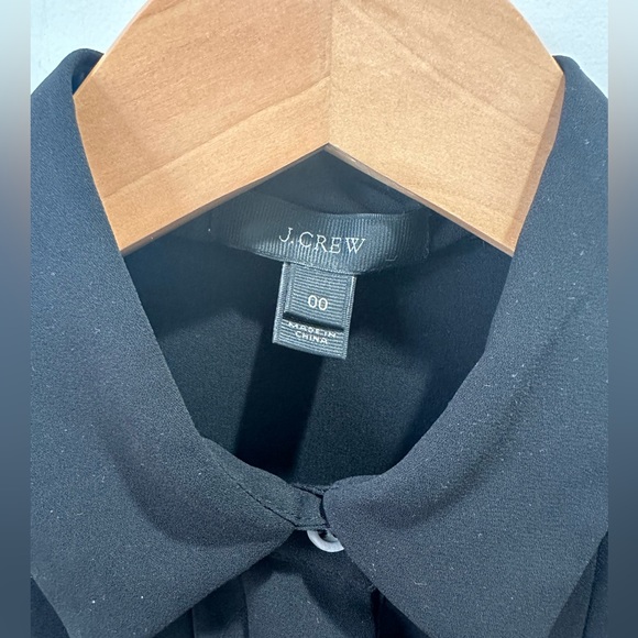 00 J.Crew black tuxedo blouse - Picture 3 of 5